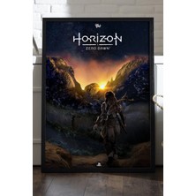 Duvarda Horizon Zero Dawn Siyah Ahşap Çerçeveli Poster, Dekoratif Oyun Duvar Tablosu