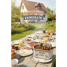 Yağmur Store Geleneksel Tasarım Kapaklı Büyük Ekmeklik Altıgen Ahşap Ekmek Sepeti Mermer Desenli