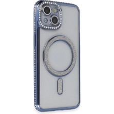 Mudanis Apple Iphone 13 Kılıf Joke Simli Magneticsafe Kılıf - Mavi