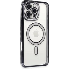 Mudanis Apple Iphone 16 Pro Kılıf Joke Simli Magneticsafe Kılıf - Siyah