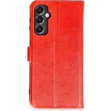 Mudanis Samsung Galaxy M34 5g Kılıf Trend S Plus Kapaklı Kılıf - Kırmızı