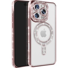 Mudanis Apple Iphone 16 Pro Max Kılıf Joke Simli Magneticsafe Kılıf - Pembe