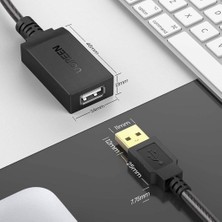 Ugreen USB 2.0 Uzatma Kablosu 10 Metre