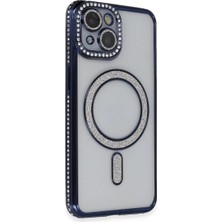 Mudanis Apple Iphone 13 Kılıf Joke Simli Magneticsafe Kılıf - Lacivert