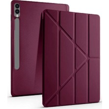 Mudanis Samsung Galaxy X610 Tab S9 Fe Plus 12.4 Kılıf Kalemlikli Mars Tablet Kılıfı - Mürdüm