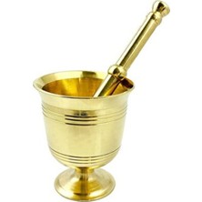 Empressco Döküm Pirinç Sarı Tokmak Havan, 9cm, Pratik ve Şık Mutfak Gereci
