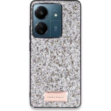 Mudanis Onegif Xiaomi Redmi 13C Bright Simli Kapak - Gümüş
