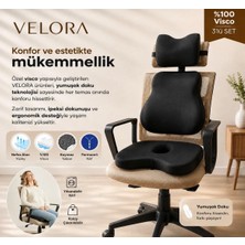 Velora Grup Premium Ergonomik Boyun Bel Oturma Yastığı Seti