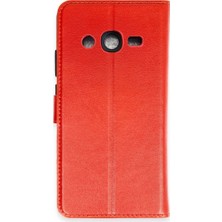 Mudanis Samsung Galaxy J7 Kılıf Trend S Plus Kapaklı Kılıf - Kırmızı