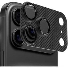 Senon Apple iPhone 17 Pro Max Için Zore Cl-21 Karbon Kamera Lens Koruyucu (Siyah)