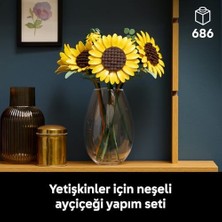 Ayçiçeği Buketi 11502 - Yetişkinler Için Çeşitli Gelişim Aşamalarında 6 Ayçiçeği Içeren Dekoratif Çiçek Buketi Model Yapım Seti, Kadınlar ve Erkekler Için Hediye Fikri (686 Parça)