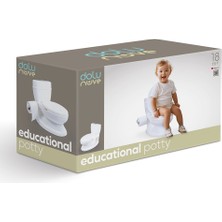 Dolu Nuve Eğitici Lazımlık Klozet Görünümlü Çocuk Lazımlığı Sesli Işıklı Tuvalet Eğitimi Lazımlığı Tuvalet Kağıtlıklı 18 Ay+