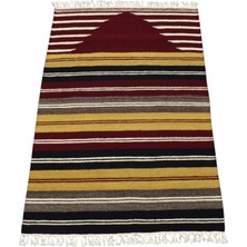 Kilim Antik El Dokuması Hatay Seccade Yün Kilim 1633 - Yeni - Çok Renkli