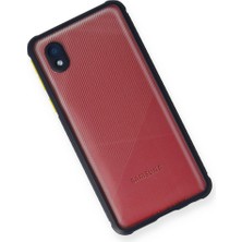 Grandor Samsung Galaxy A01 Core Kılıf Miami Şeffaf Silikon - Lacivert