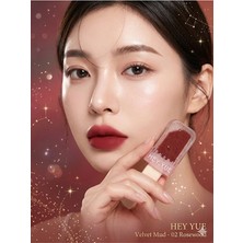 Iceberg HEY.YUE Velvet Lip Mud No:02 Rosewood Kadifemsi Mat Likit Ruj - Uzun Süre Kalıcı, Yoğun Pigmentli Dudak Ruju