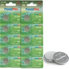 Zg Store 10 x Poundmax 1620 CR1620 DL1620 3V Lityum Madeni Para Pilleri