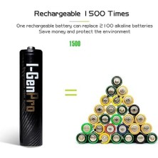 Zg Store I-Gen G821 8'li Pil Şarj Aleti + 4 Adet Aa Pro 2950 Mah + 4 Adet Aaa Pro 1100 Mah Şarjlı Kalem Pilli Set 1.2V Ni-Mh