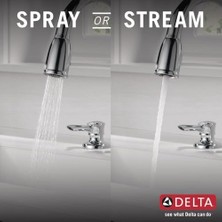 Zg Store Delta 16970-SD-DST Single Griff Pull-Down-Mutfak Armatürü Sabunluklu, Krom