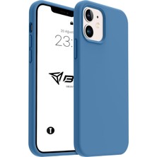 Zg Store iPhone Kılıf Ince Sıvı Silikon 3 Katmanlı Tam Kaplamalı Yumuşak Jel Kauçuk Kılıf Kapak (Mat Lacivert, iPhone 11)