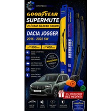 Goodyear Dacia Jogger Supermute 2'li Muz Silecek Takımı 2016-2022 Sw (550MM+400MM)-6'LI Mikro Fiber Bez Hediye