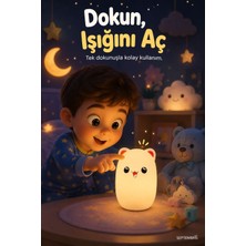Septembris Lumibear – Dokunmatik Şarjlı Silikon Ayıcık Gece Lambası