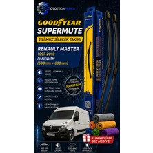 Goodyear Renault Master Supermute 2'li Muz Silecek Takımı 1997-2010 Panelvan (600MM+600MM)-6'LI Mikro Fiber Bez Hediye