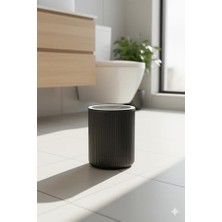 Zg Store Banyo Mutfak Çöp Kovası 6 Litre Siyah Plastik 3372
