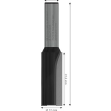 Zg Store Professional Ahşap Için Standart Yiv Frezesi (Ahşap Için, Ø 12 Mm, Çalışma Uzunluğu 32 Mm, El Frezesi Aksesuarı)