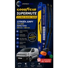 Goodyear Citroen Jumpy Supermute 2'li Muz Silecek Takımı 2011-2020 Kapalı Kasa (650MM+480MM)-6'LI Mikro Fiber Bez Hediye