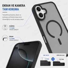 Zg Store Ehr. iPhone 17 ile Uyumlu Magsafe Kılıf, Mıknatıslı Kablosuz Şarj Destekli, Ipeksi Dokulu Sert Gövde, Kamera Korumalı Premium Silikon Kapak (Siyah, iPhone 17)
