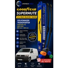Goodyear Volkswagen Transporter Supermute 2'li Muz Silecek Takımı 2003-2012 Panelvan (600MM+580MM)-6'LI Mikro Fiber Bez Hediye