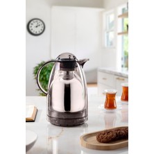 Zg Store 1.5 Lt Isı Yalıtımlı Çay ve Soğuk Su Termosu Füme (12 Saat Sıcak Tutar& Içi Camdır)