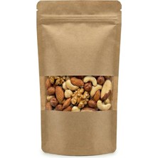 Zg Store Meldoro Pencereli Kraft Doypack Kilitli Poşet (11X18,5 Cm) - 50 Adet - Dik Duran Kilitli Torba, Küçük Boy (Yaklaşık 100 gr Malzeme Için)