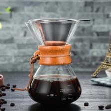 Empressco Şeffaf Cam Filtre Kahve Seti 400ML, Şık ve Kullanışlı Tasarım