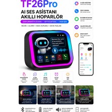 Sonreir TF26 Yapay Zeka Sesli Asistan Akıllı Bluetooth Hoparlör AI Sohbet Dokunmatik Ekran Speaker Masa Saati