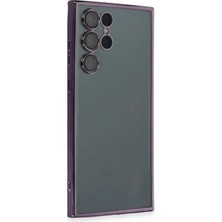 Durukar®  Samsung Galaxy S22 Ultra Kılıf  Lensli Silikon - Mor