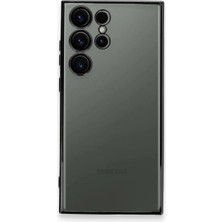 Durukar®  Samsung Galaxy S23 Ultra Kılıf  Lensli Silikon - Siyah