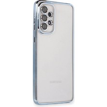 Durukar®  Samsung Galaxy A53 5g Kılıf  Lensli Silikon - Açık Mavi