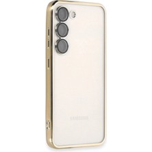 Durukar®  Samsung Galaxy S23 Plus Kılıf  Lensli Silikon - Gold