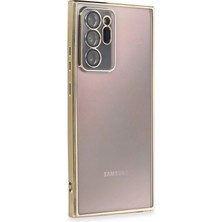 Durukar®  Samsung Galaxy Note 20 Ultra Kılıf  Lensli Silikon - Gold