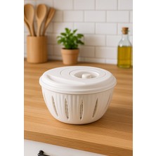 Empressco Homing Süper Modern Salata Kurutucu Krem, Pratik ve Hızlı Kullanım