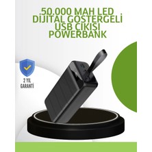 Mercora Tech Ultra Güçlü 50.000 Mah Powerbank – LED Ekranlı, Çoklu Bağlantı Seçenekli, Akıllı Koruma