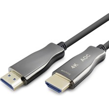 Skygo Fiber Optik HDMI 2.0 Kablo 4K 60 Hz 10 M Siyah Gri HDX2055