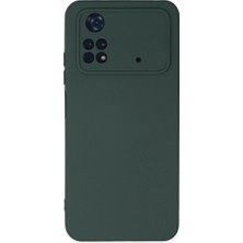 Grandor Xiaomi Poco M4 Pro 4g Kılıf Nano Içi Kadife Silikon - Koyu Yeşil