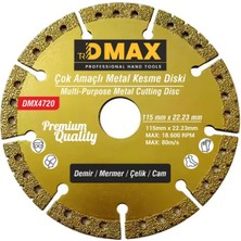 Belirtilmemiş Dmax Çok Amaçlı Metal Kesme Diski 115*1.3*22-23 mm