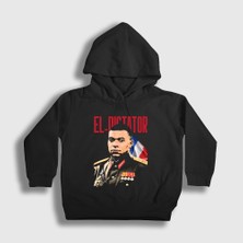 Presmono Unisex Çocuk Siyah El Dictator Kylian Mbappe Futbol Kapüşonlu Sweatshirt