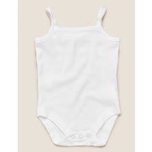 Marks & Spencer Saf Pamuklu 5'li Askılı Bodysuit (0-3 Yaş)