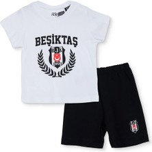 Beşiktaş Erkek Bebek Pijama Takımı Bisiklet Yaka Kısa Kol Reçme