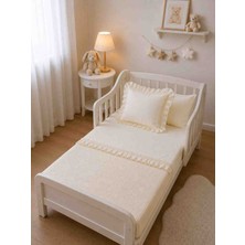 Sallhome Ekru Fırfırlı Bebek Pike Takımı