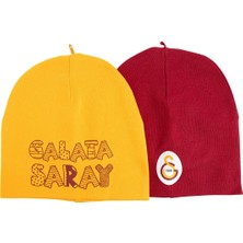 Galatasaray Erkek Bebek 2li Örme Bere Lisans Baskılı
